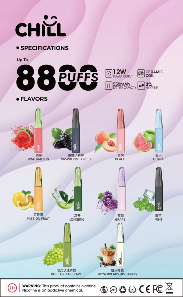 6月活動💥滿10送1❤️CHILL一次性8000口❤️超長持久❤️熱門爆款
